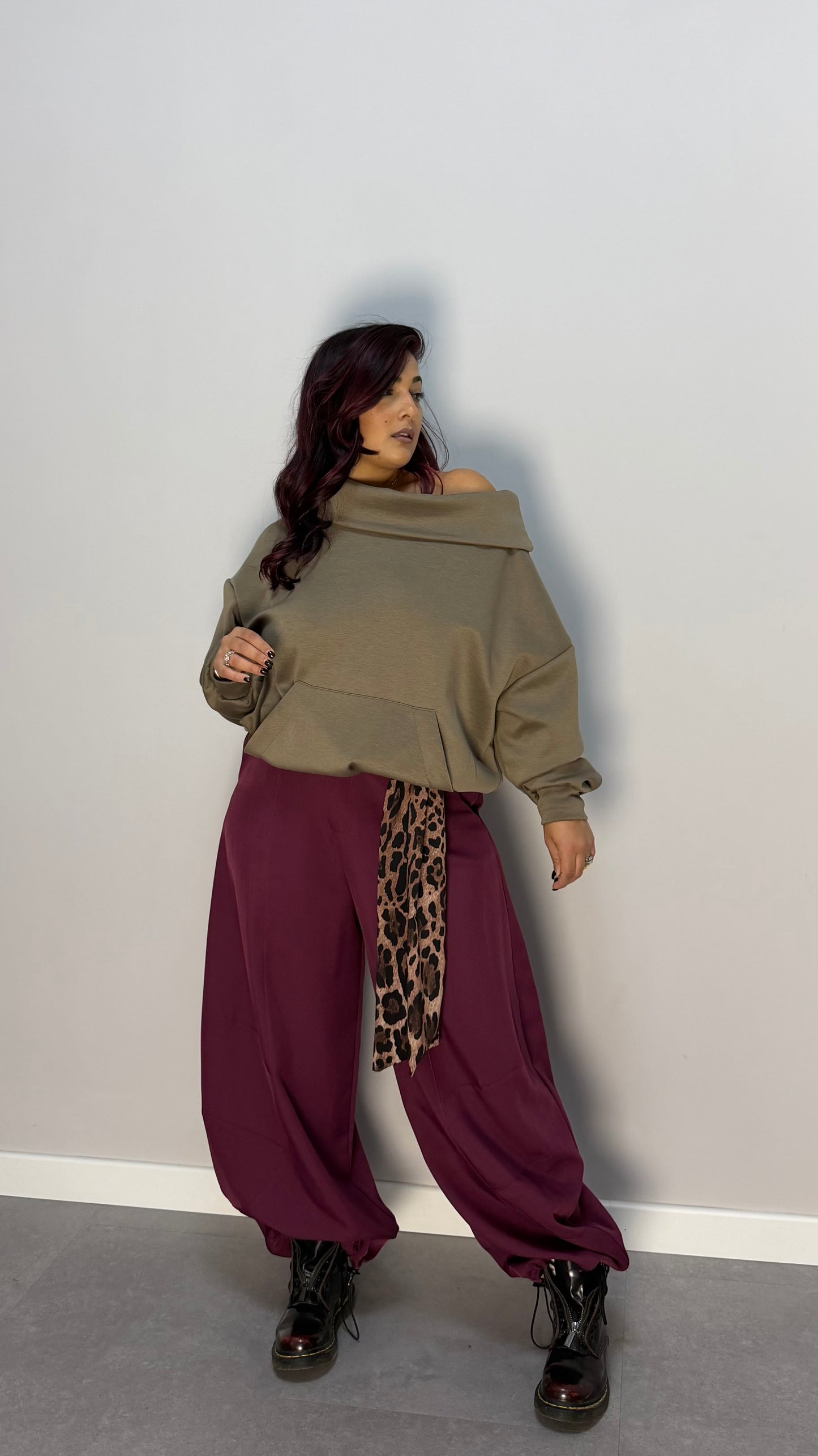 Felpa Perla Fango Felpata 97037