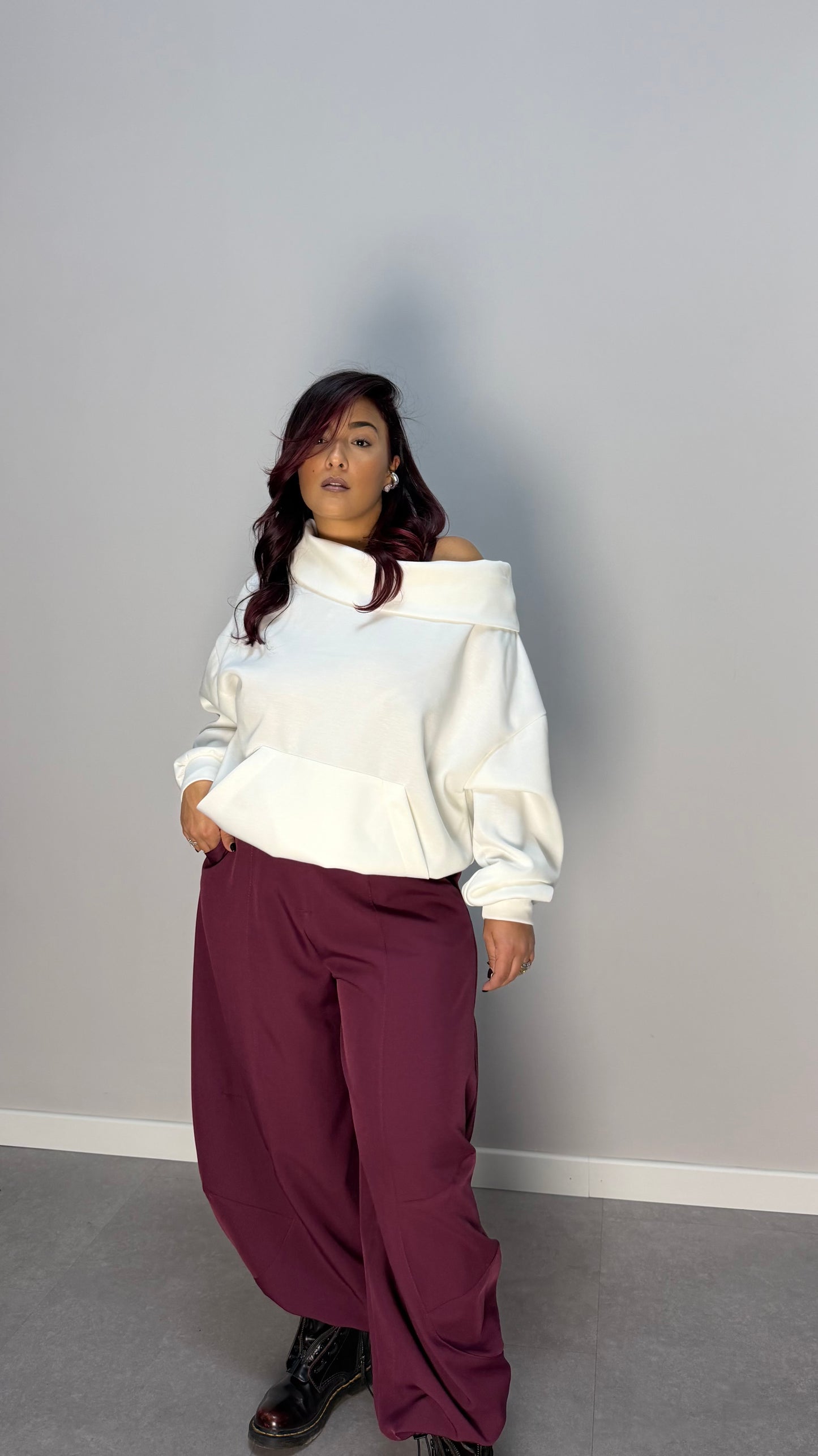 Felpa Perla Bianca Felpata 97037