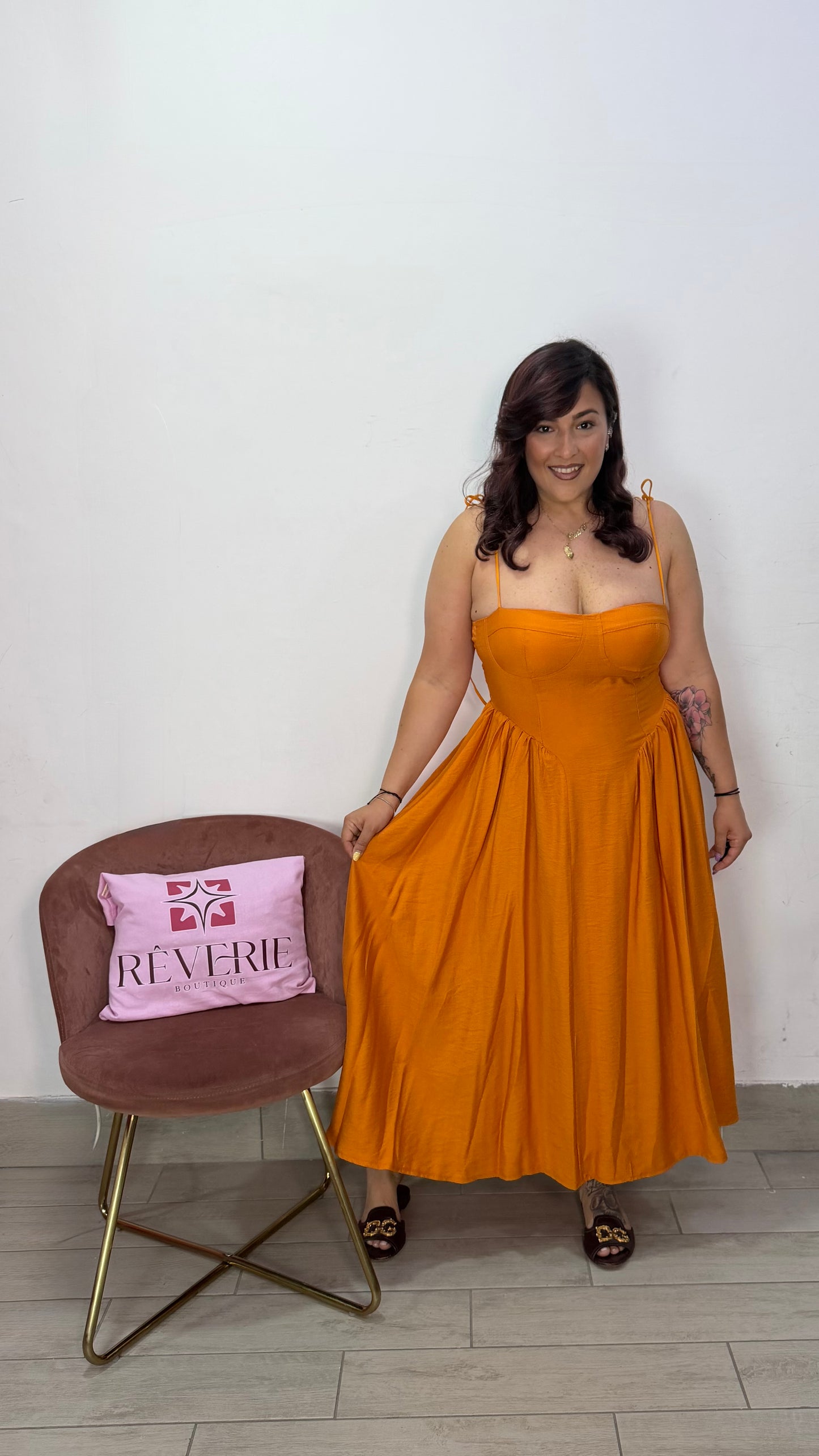Dress Flora Arancio 6005