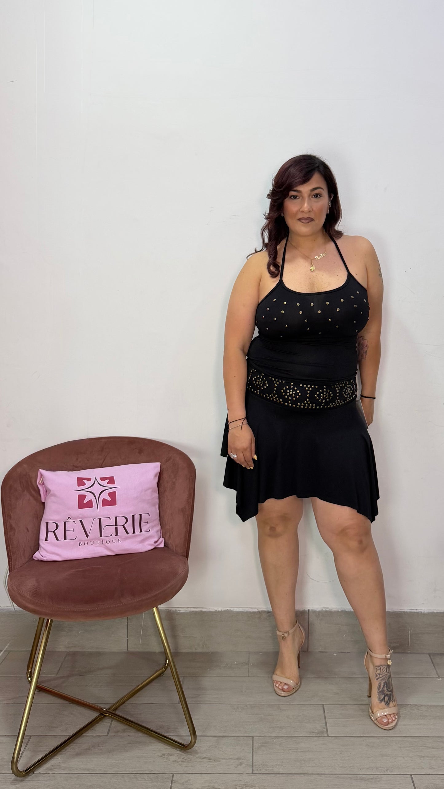 Top Whenever Nero con laccetto in lycra 14813