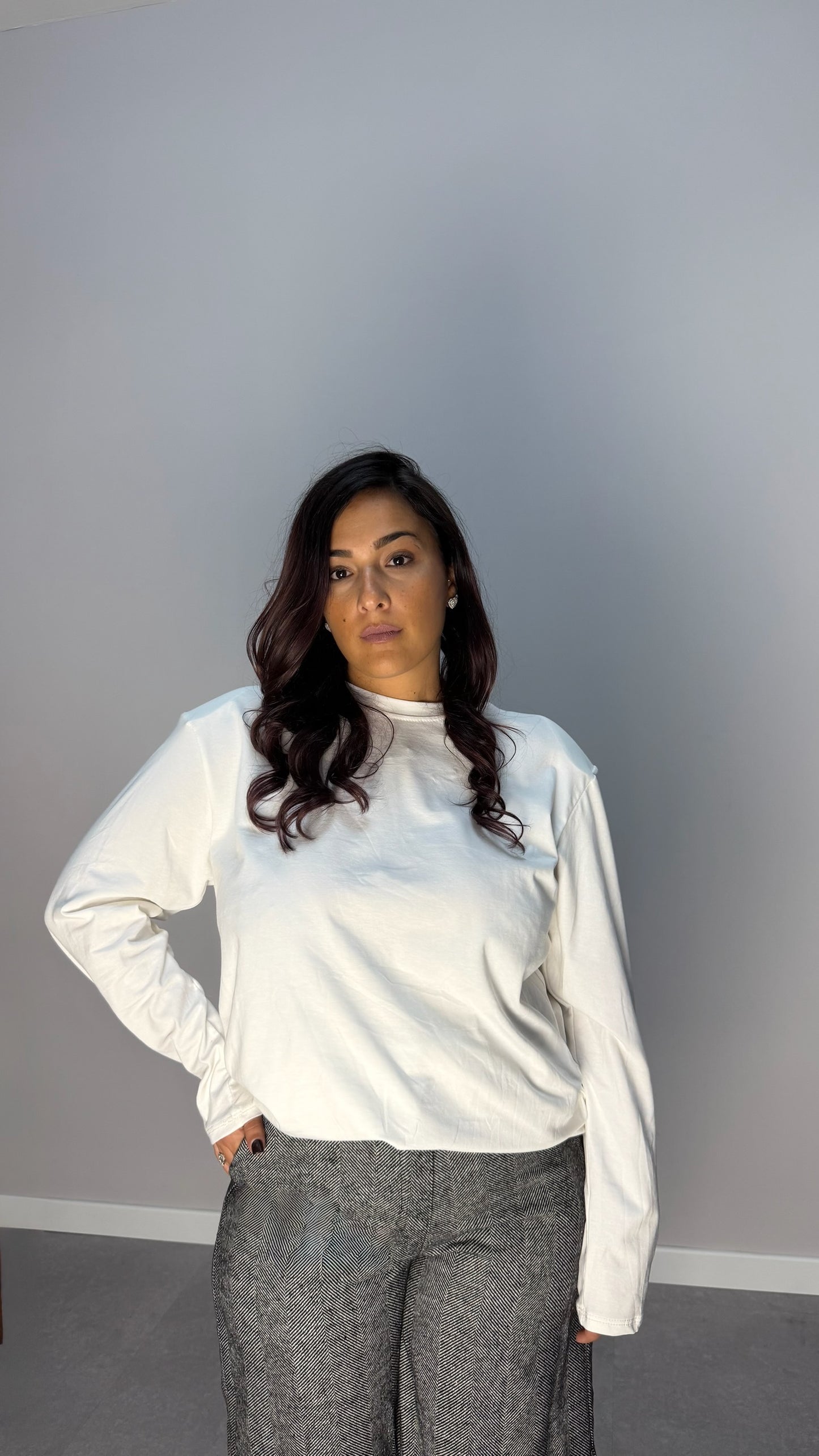 T-shirt Helena Bianco con spalline F0638