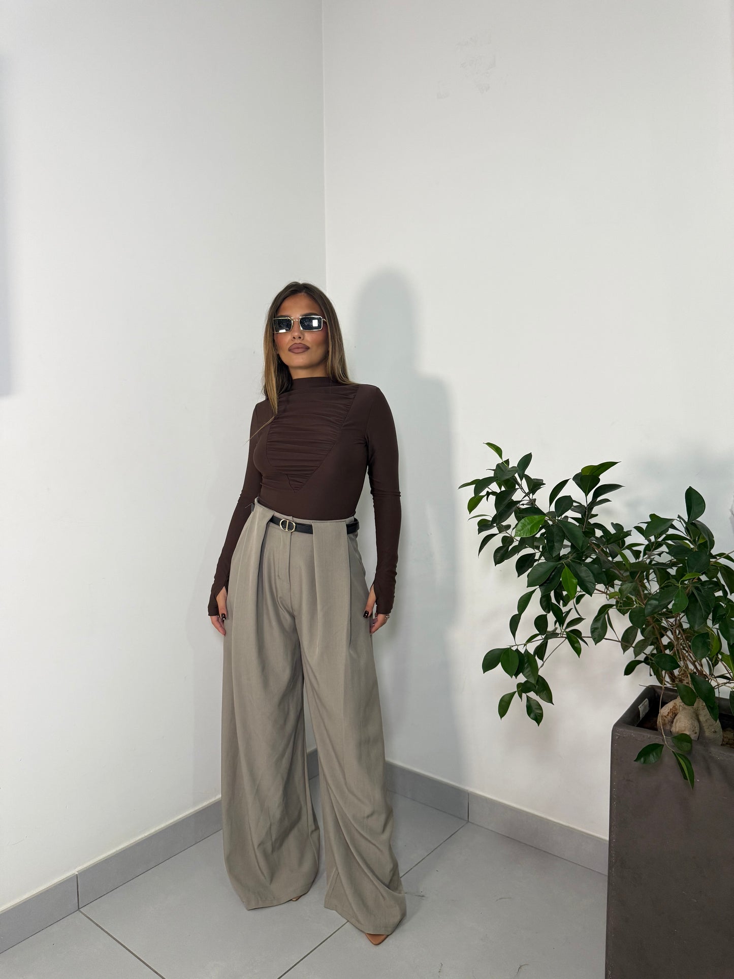 Pantalone Iconico Beige 18186