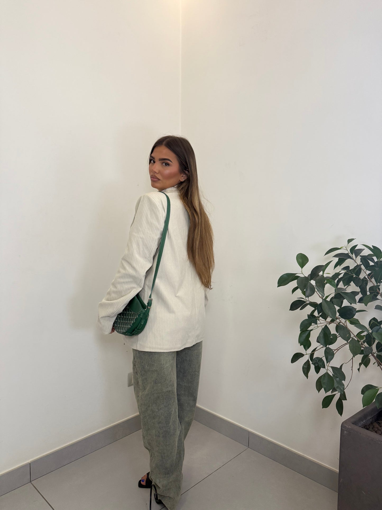 Giacca Cordelia in velluto Panna 251017