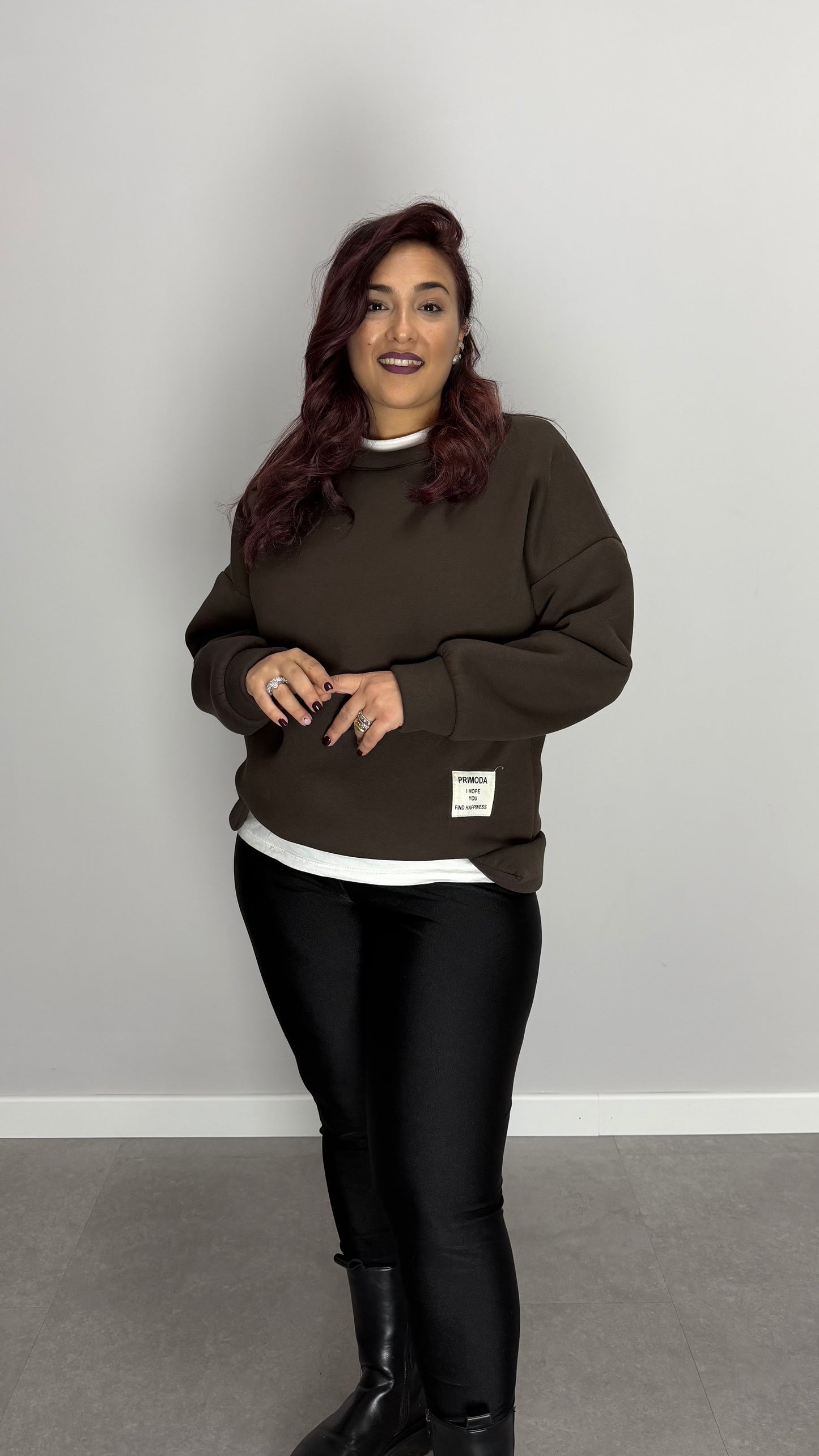 Felpa Mia Felpata Marrone FMF44