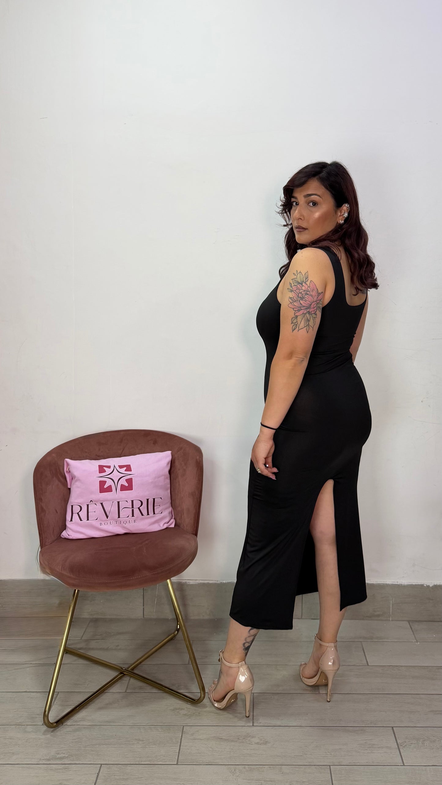 Dress Ary in Lycra con spacco 16726