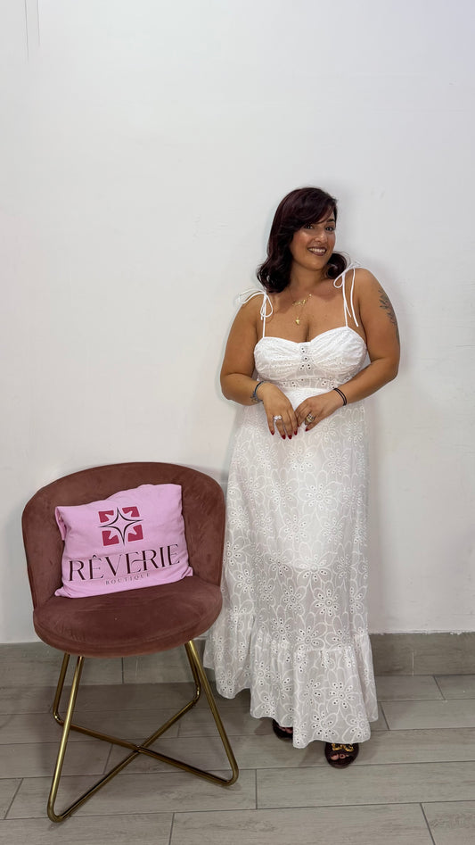 Dress Flavia Bianco in Sangallo MS57613