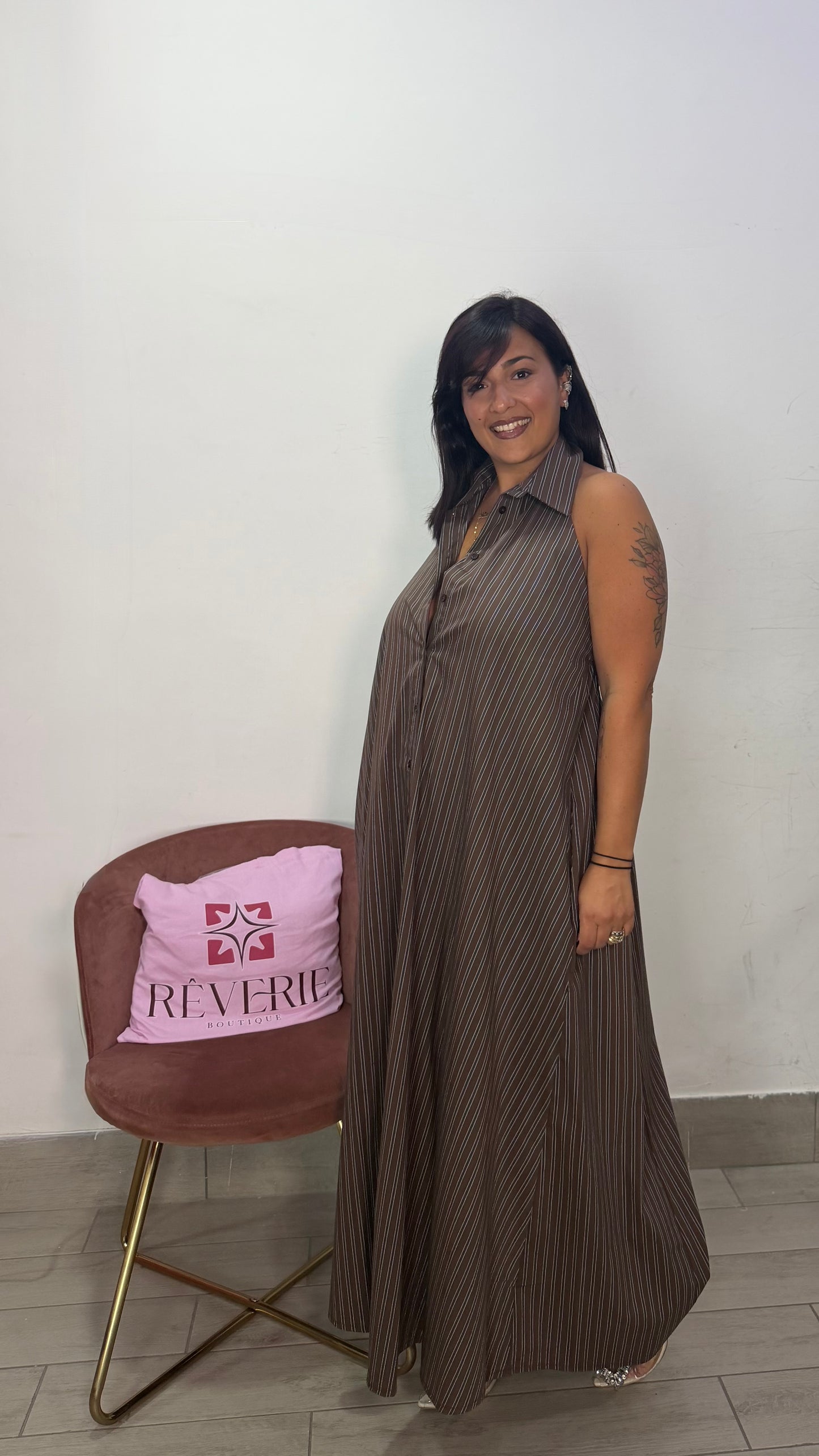 Dress Sofy a Camicia Marrone 4601C19