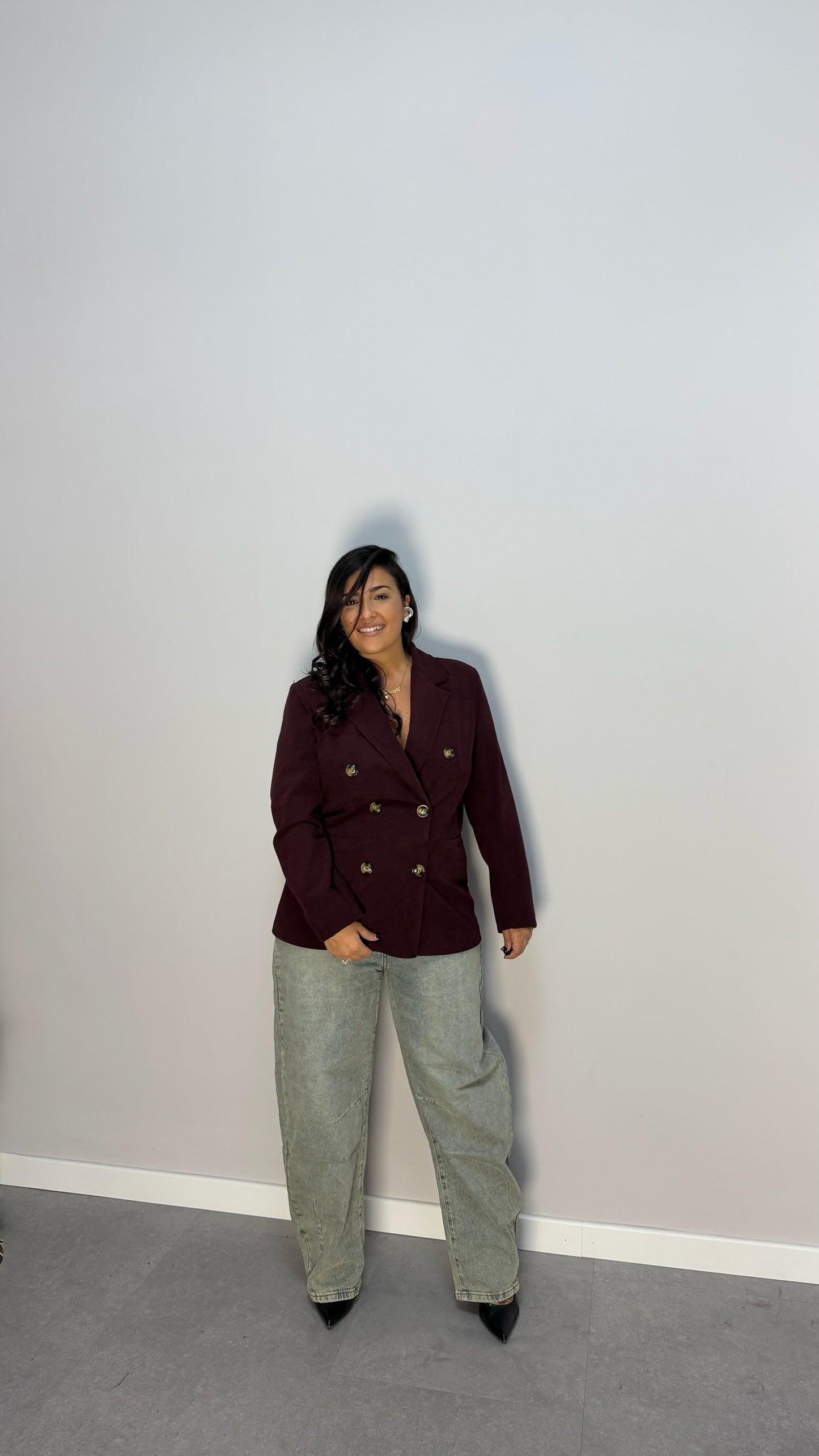 Giacca Cordelia in velluto Bordeaux 251017