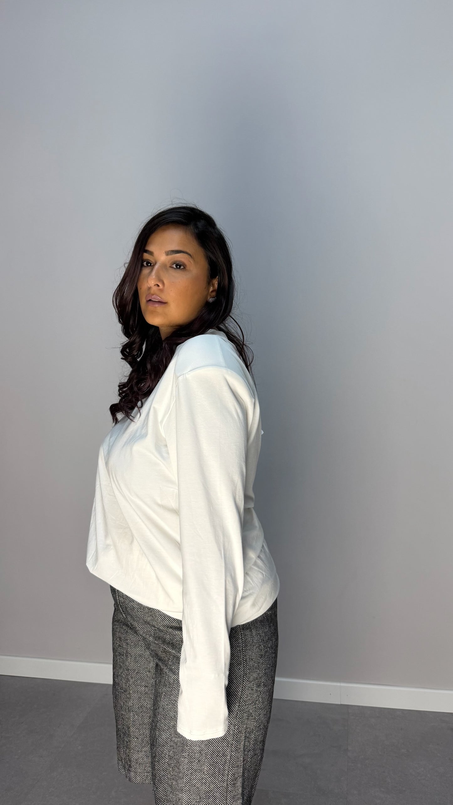 Bermuda Auster in lana Grigio 90316