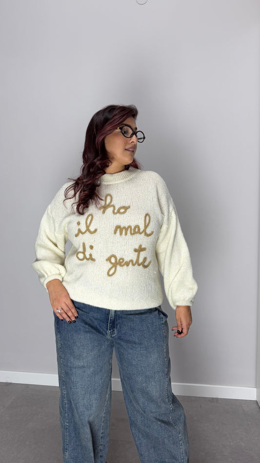 Maglioncino Ho il mal di gente DS2903
