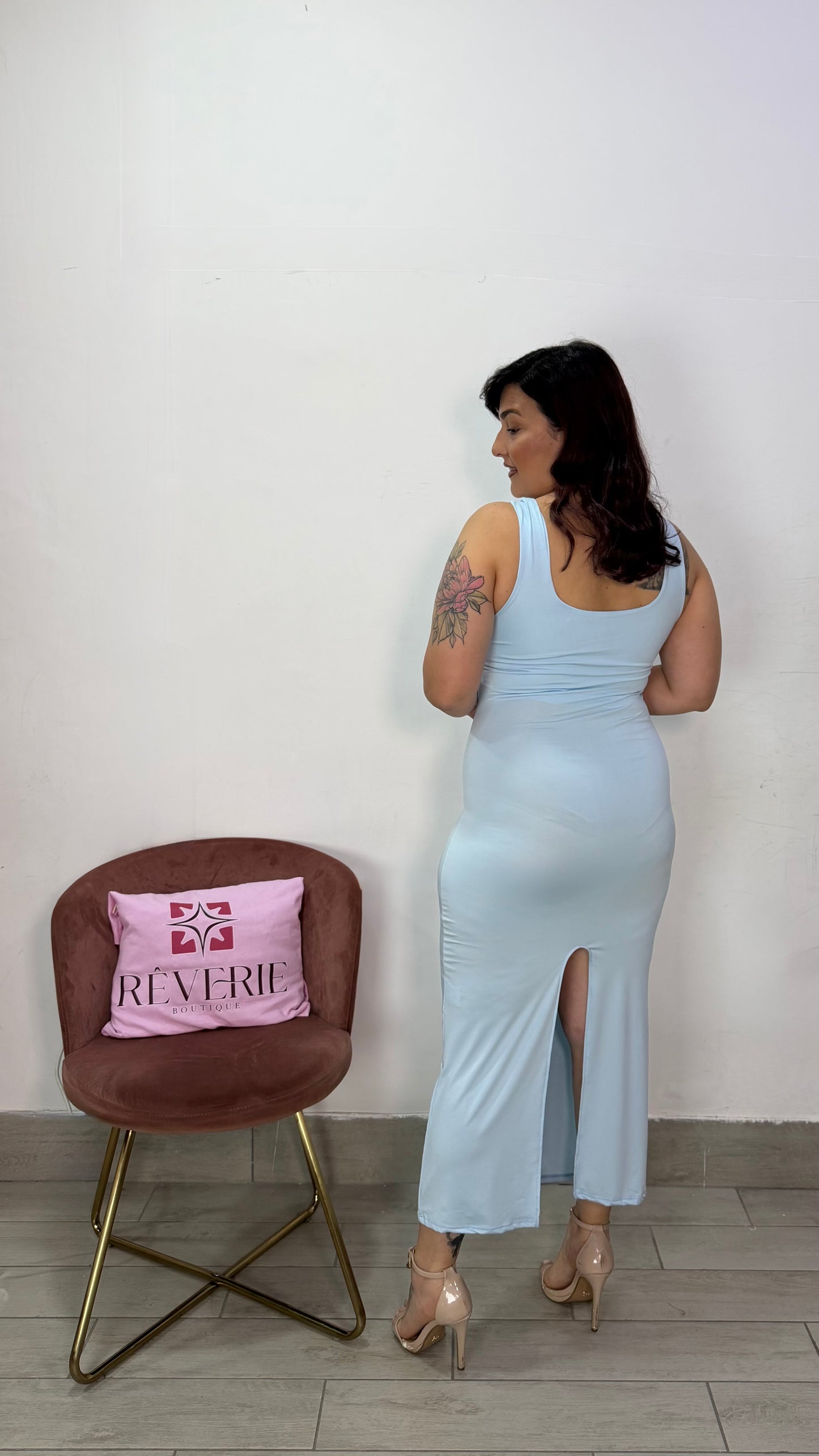 Dress Ary Azzurro in Lycra 16726