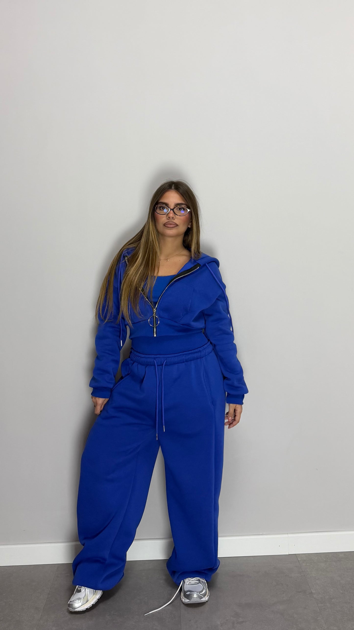 Coordinato in Tuta Three Ring Blu Felpata 3 pezzi 5552