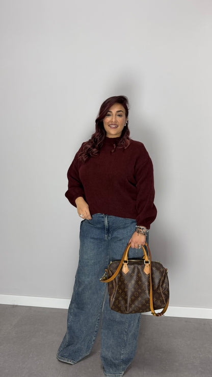 Maglioncino Flow bordeaux in Lana Ds2412