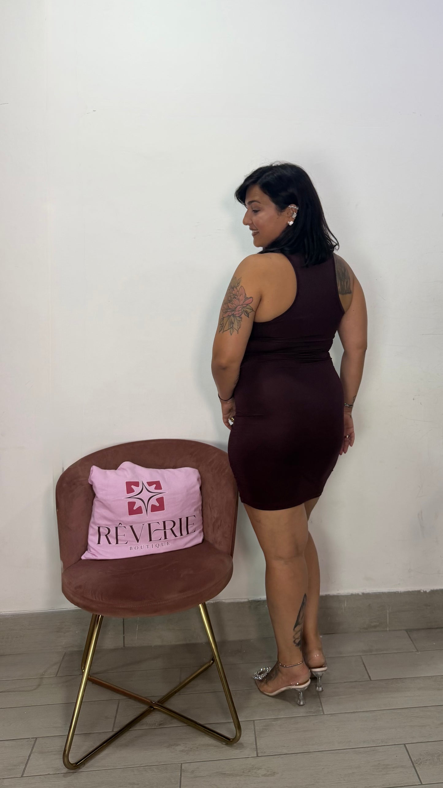 Dress Valeria Prugna in Lycra VL44