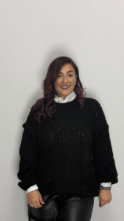 Pull Ginevra Black Lana 33831