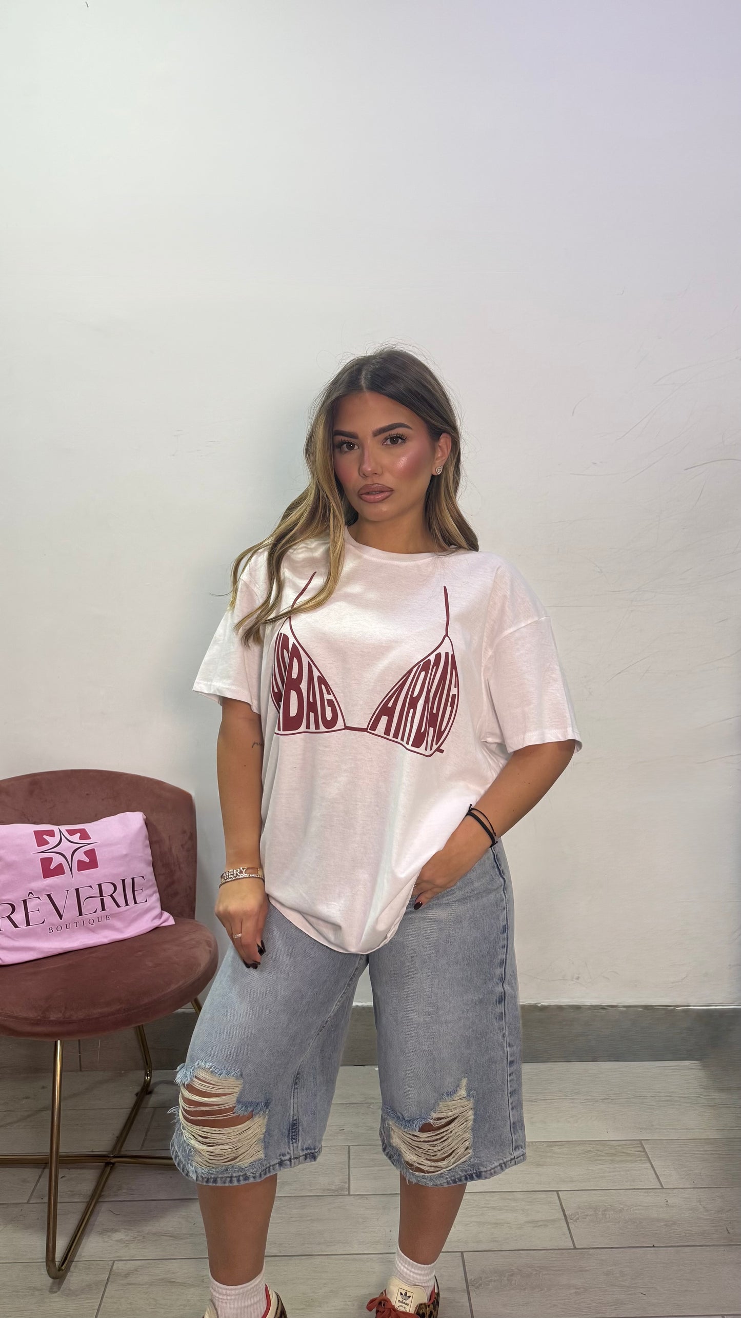 T-Shirt AirBag Bianca oversize FY44