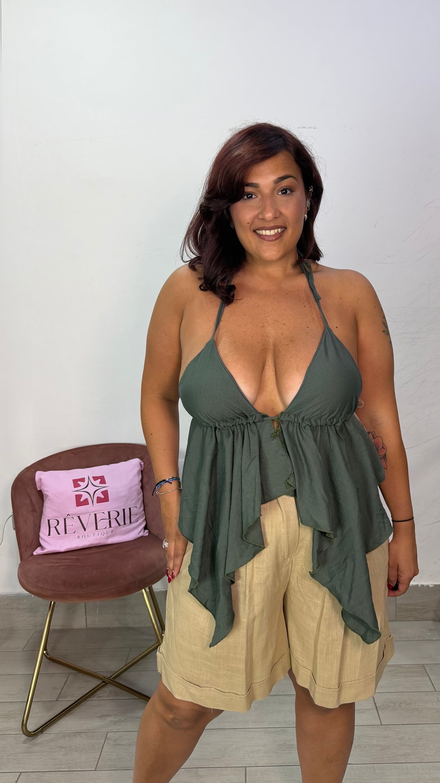 Top Farfalla Verde 66553