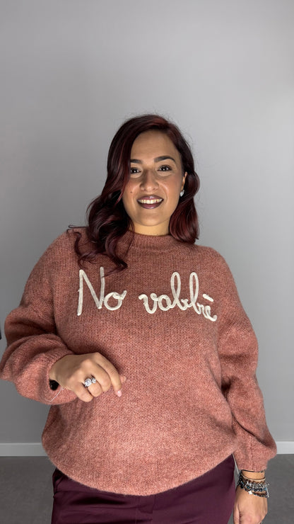 Maglioncino No vabbè Rosa 2702