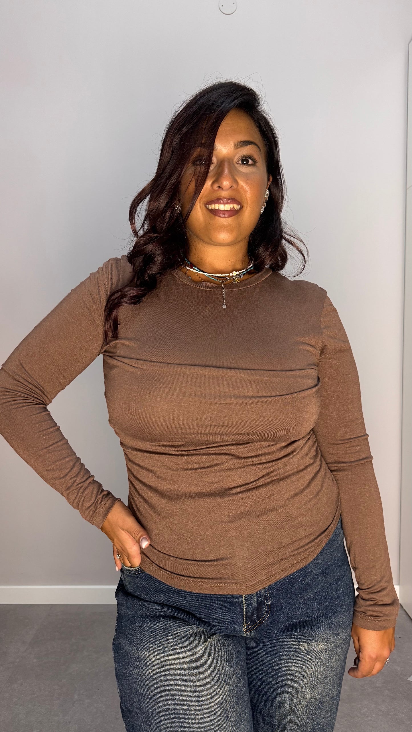 Maglia Fasciata Marrone 5312