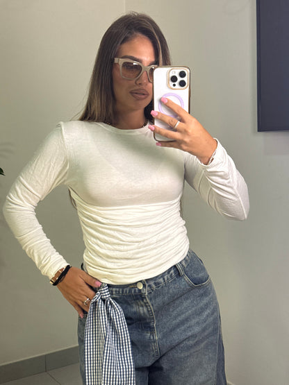 Maglia fasciata bianca 5312