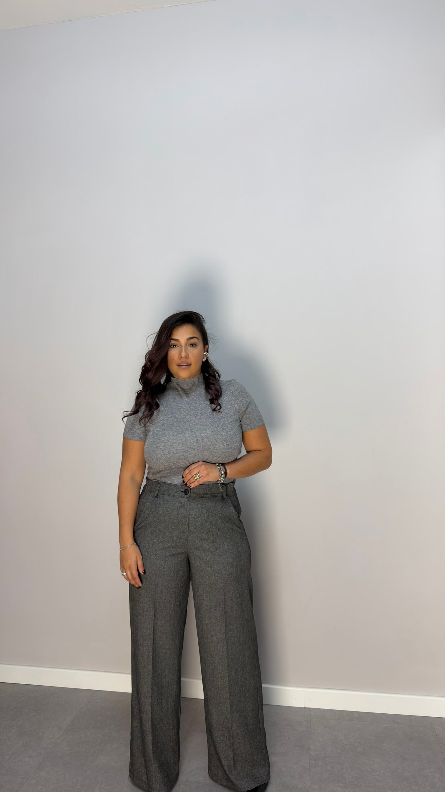 Pullover Solea Grigio Top Quality Lana Rasata EM2190