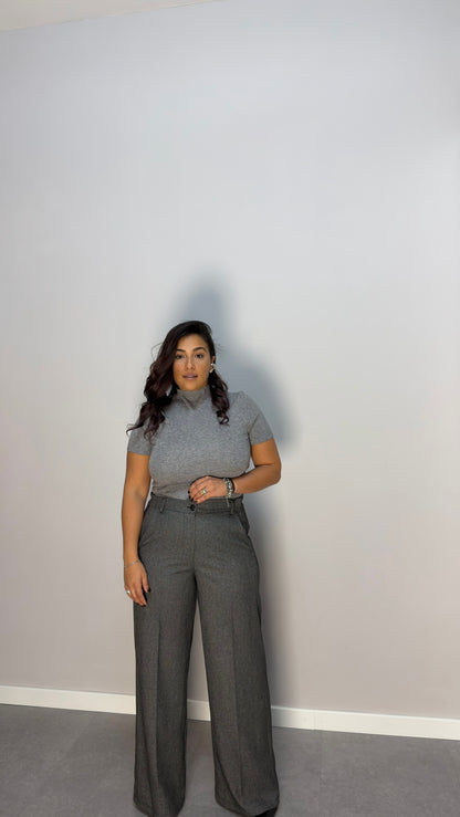 Pullover Solea Grigio Top Quality Lana Rasata EM2190