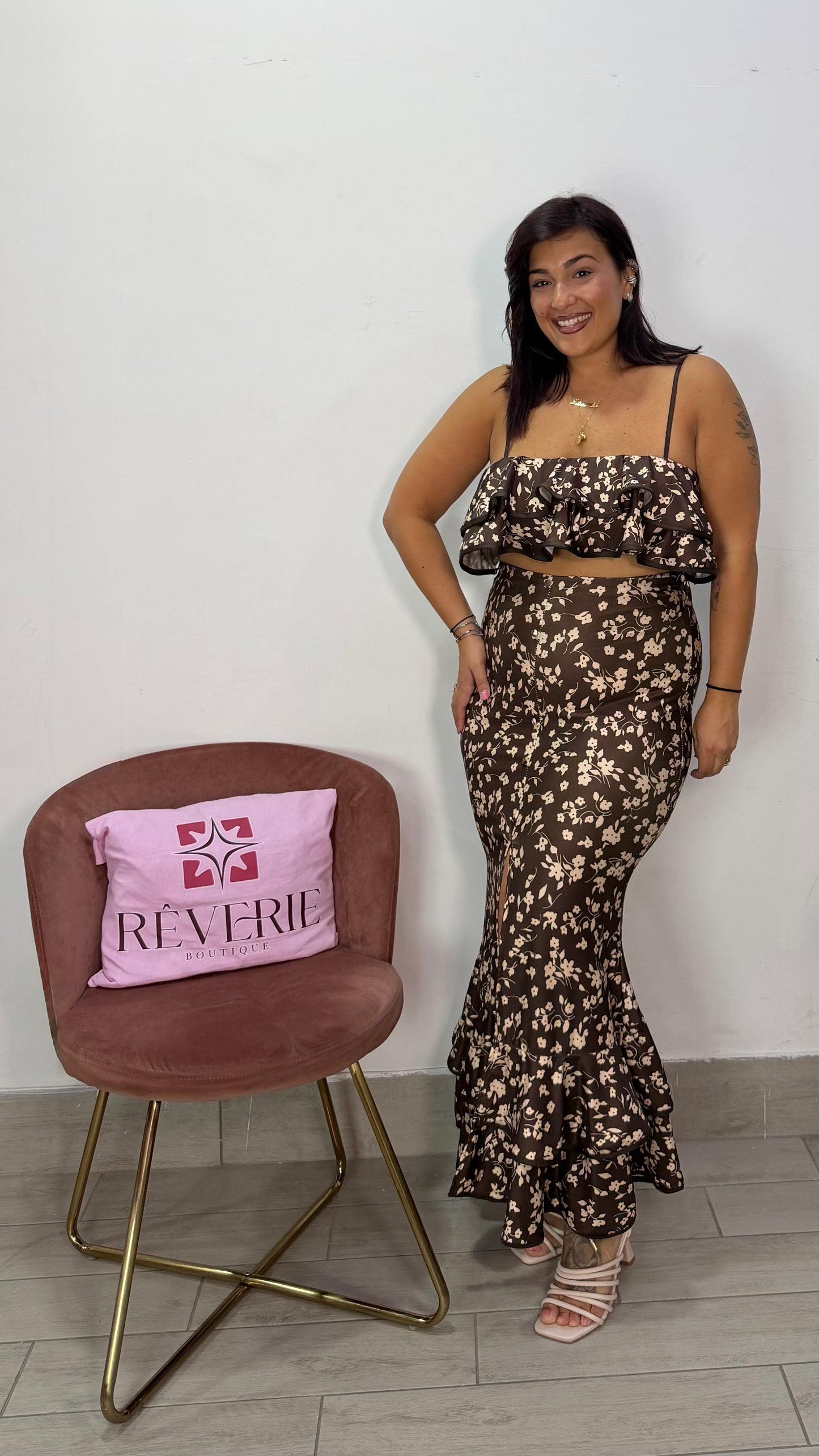 Coordinato Reina Marrone in lycra 26775