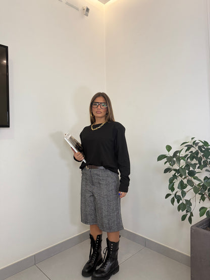 T-shirt Helena Nera con spalline F0638