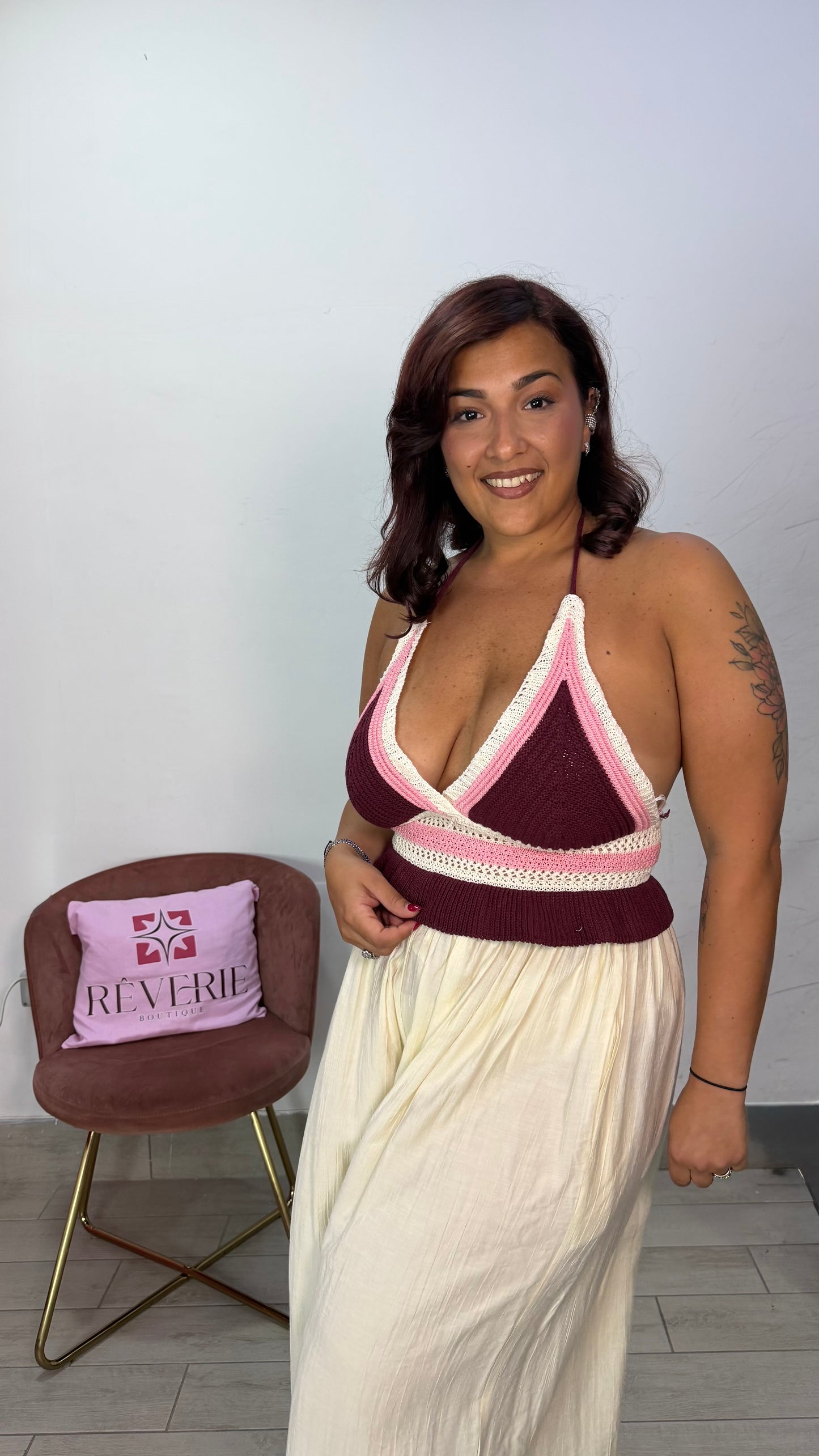 Top Paradise Bordeaux Uncinetto 22339