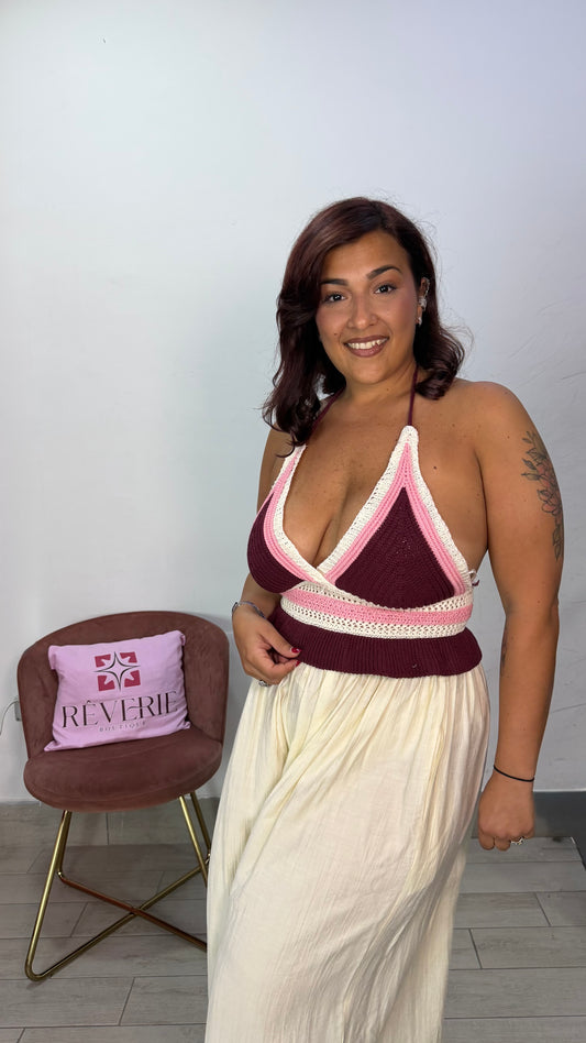 Top Paradise Bordeaux Uncinetto 22339