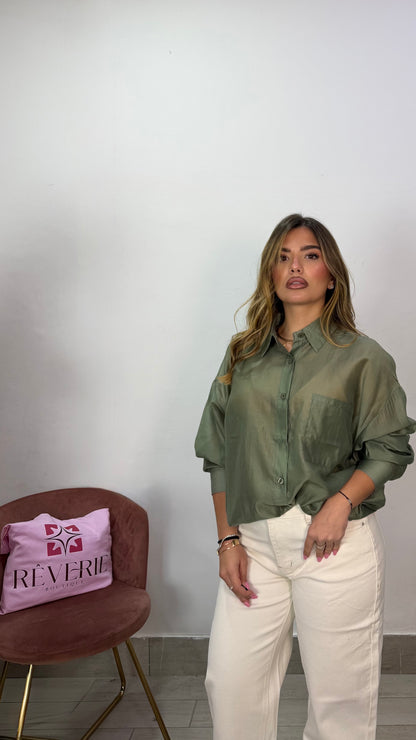 Camicia Velatissima Verde V6808