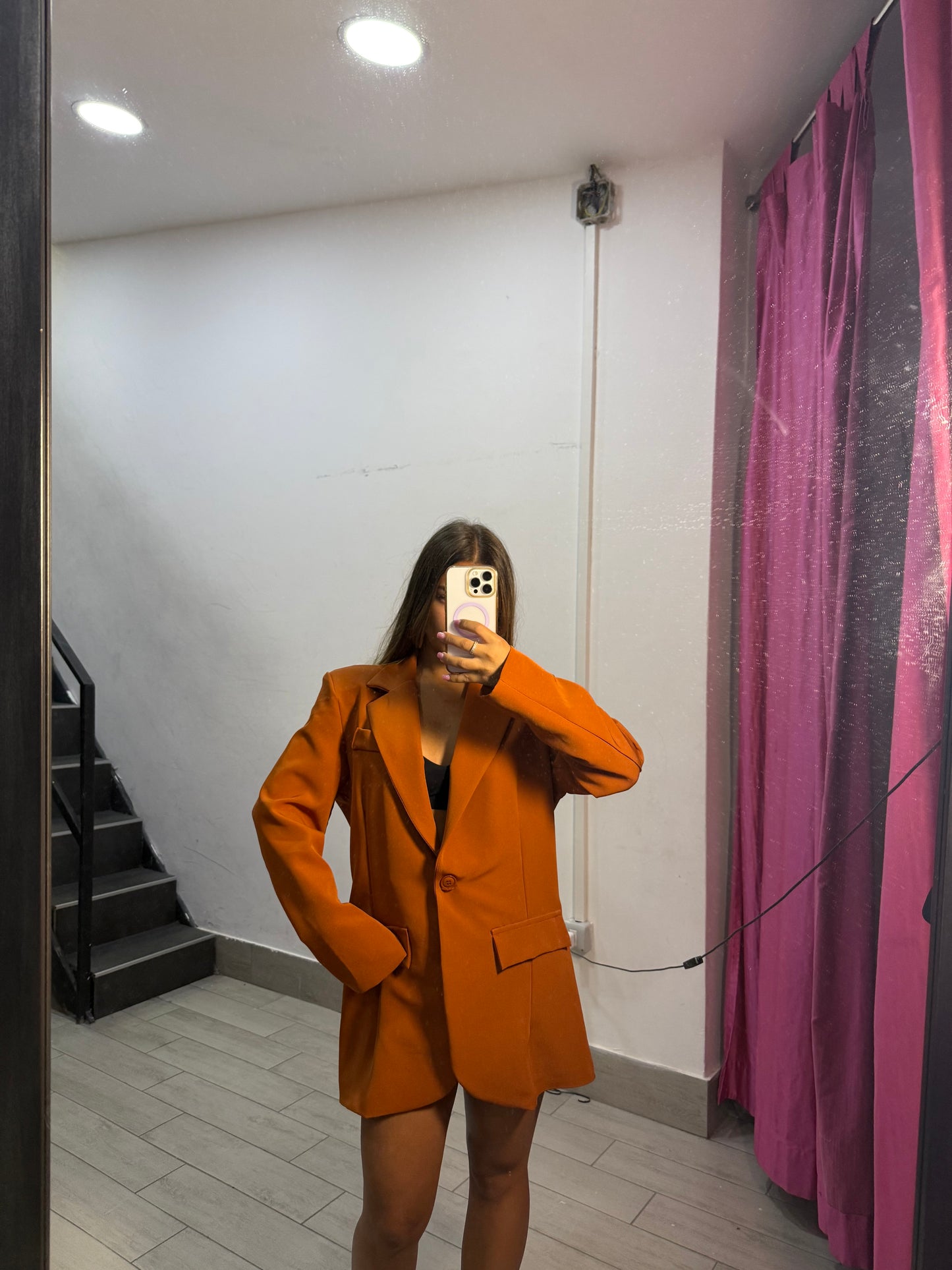 giacca monopetto coccio m11035