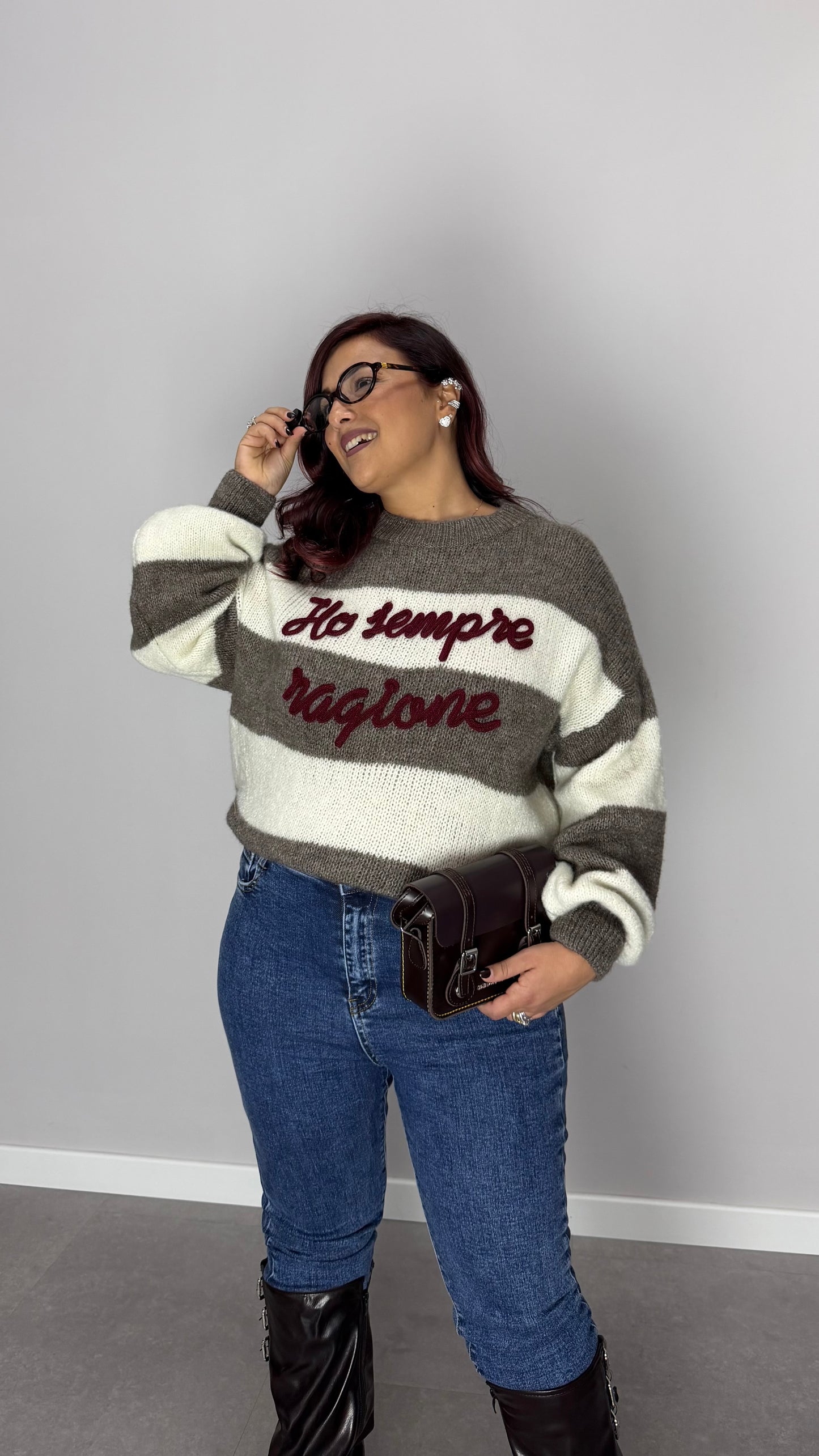 Maglioncino Ho sempre ragione Fango Ds3130