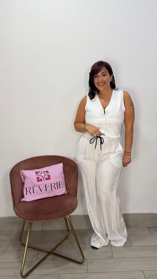 Coordinato Laura Bianco in Lino ML12887