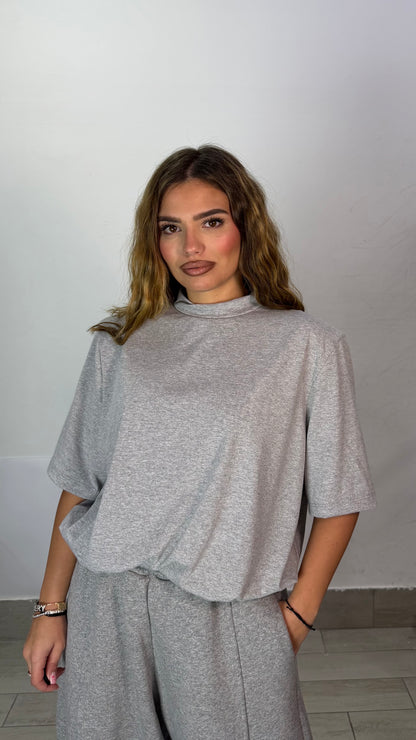 T-Shirt Power Tee mezza manica con spallina Grigia 5571