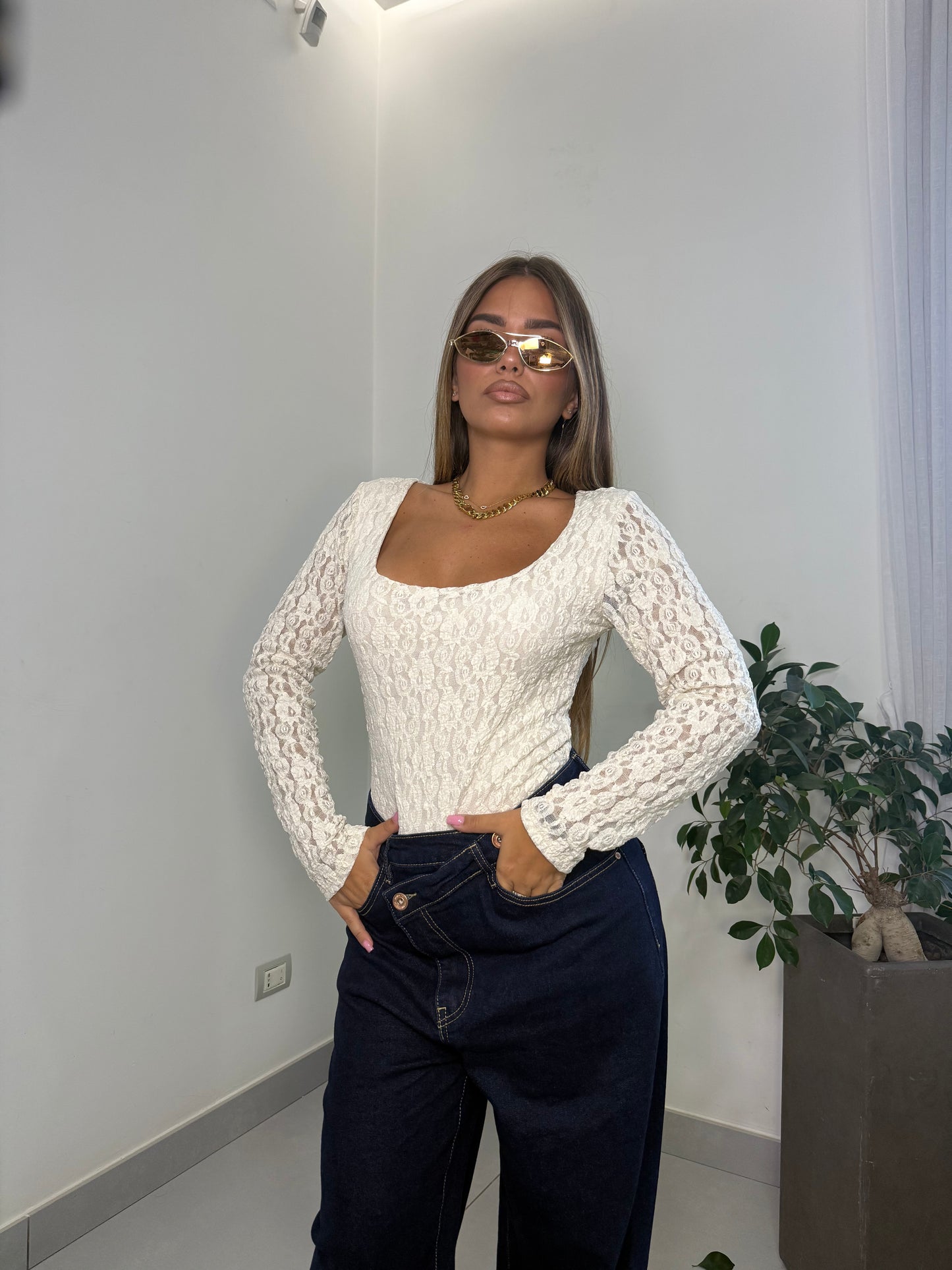 Body Macrame beige 21034