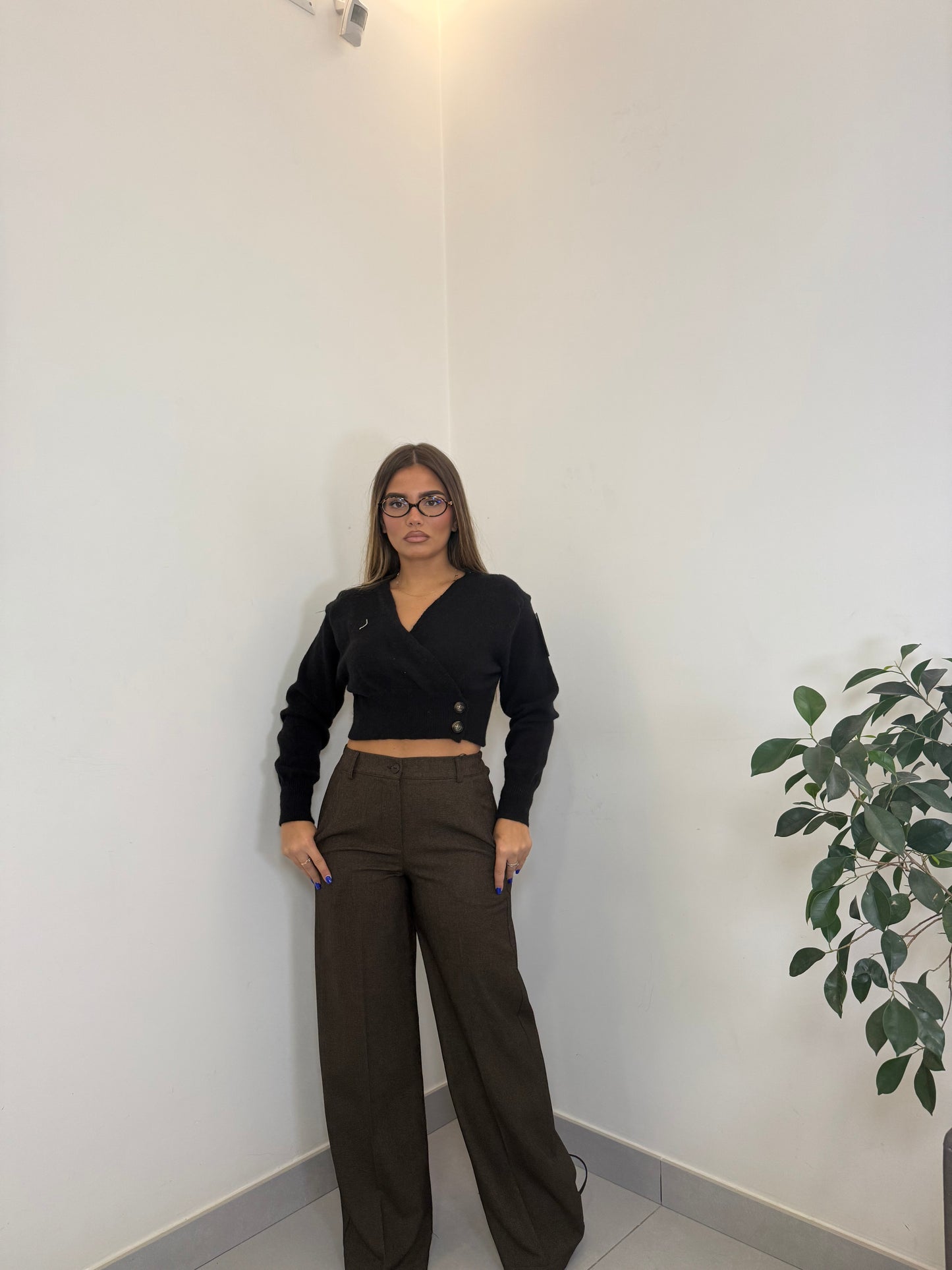 Pantalone Studios marrone top quality CR11304