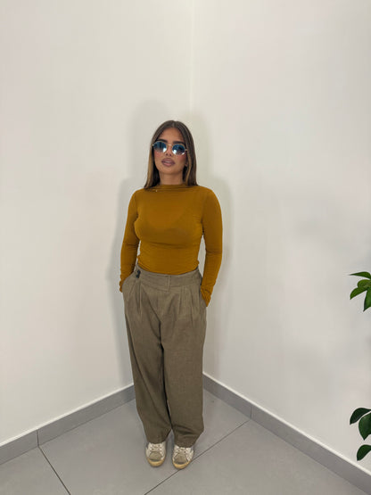 Shirt Velattissime in Cashmere Senape 28150