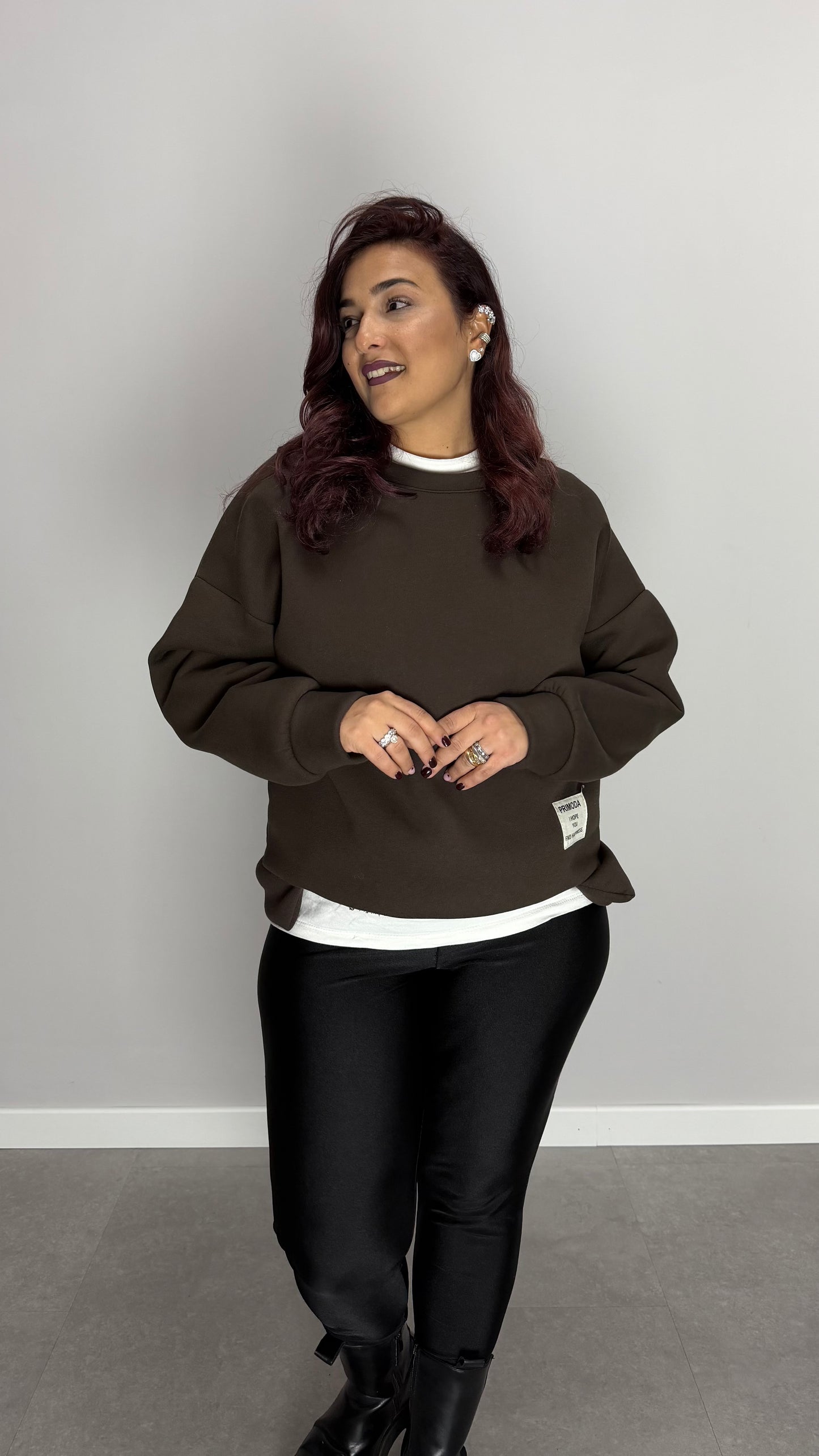 Felpa Mia Felpata Marrone FMF44