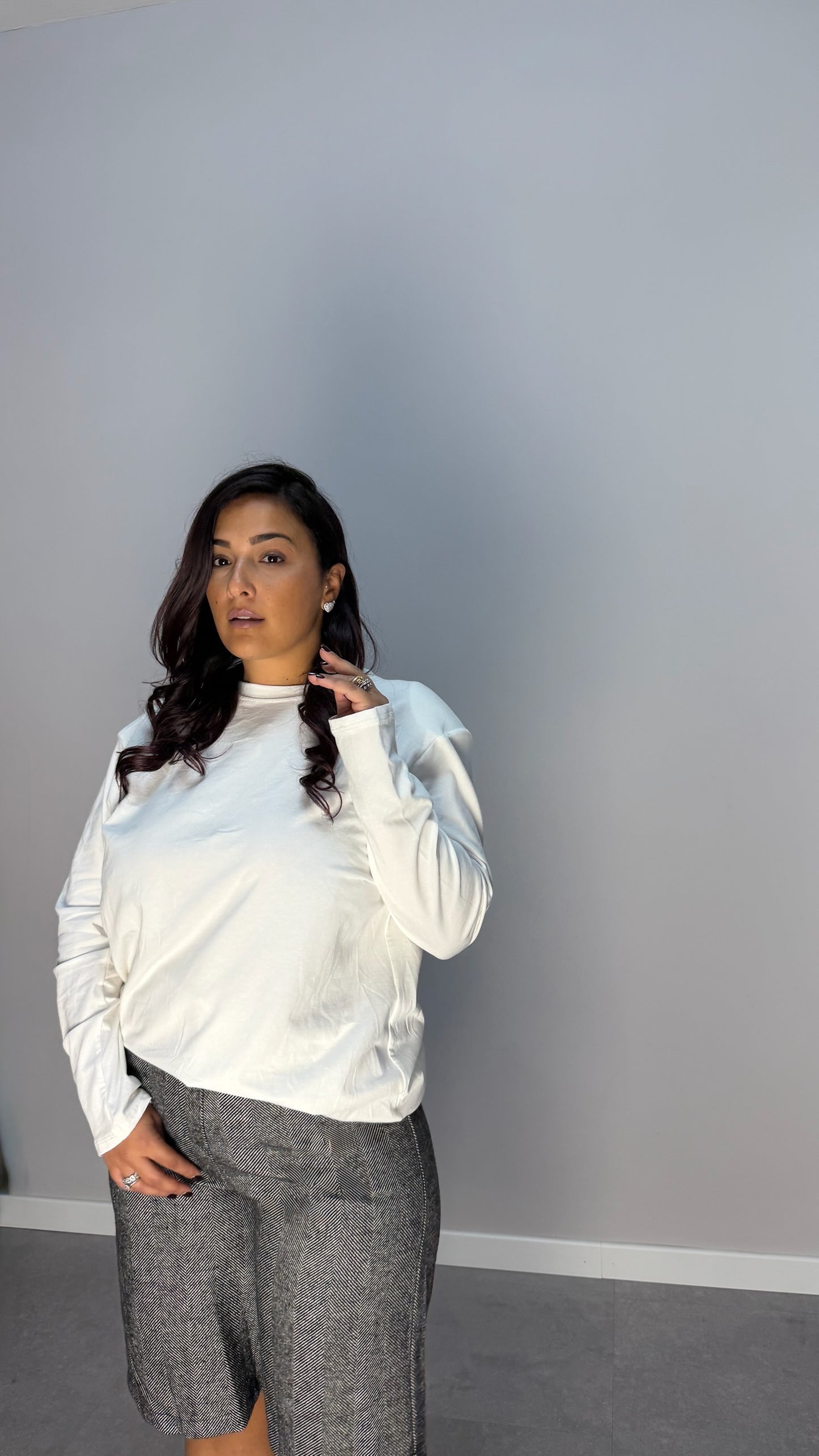 Bermuda Auster in lana Grigio 90316