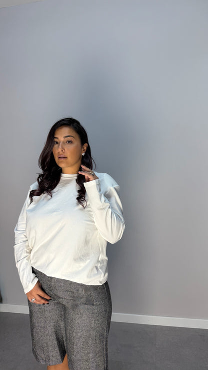 Bermuda Auster in lana Grigio 90316