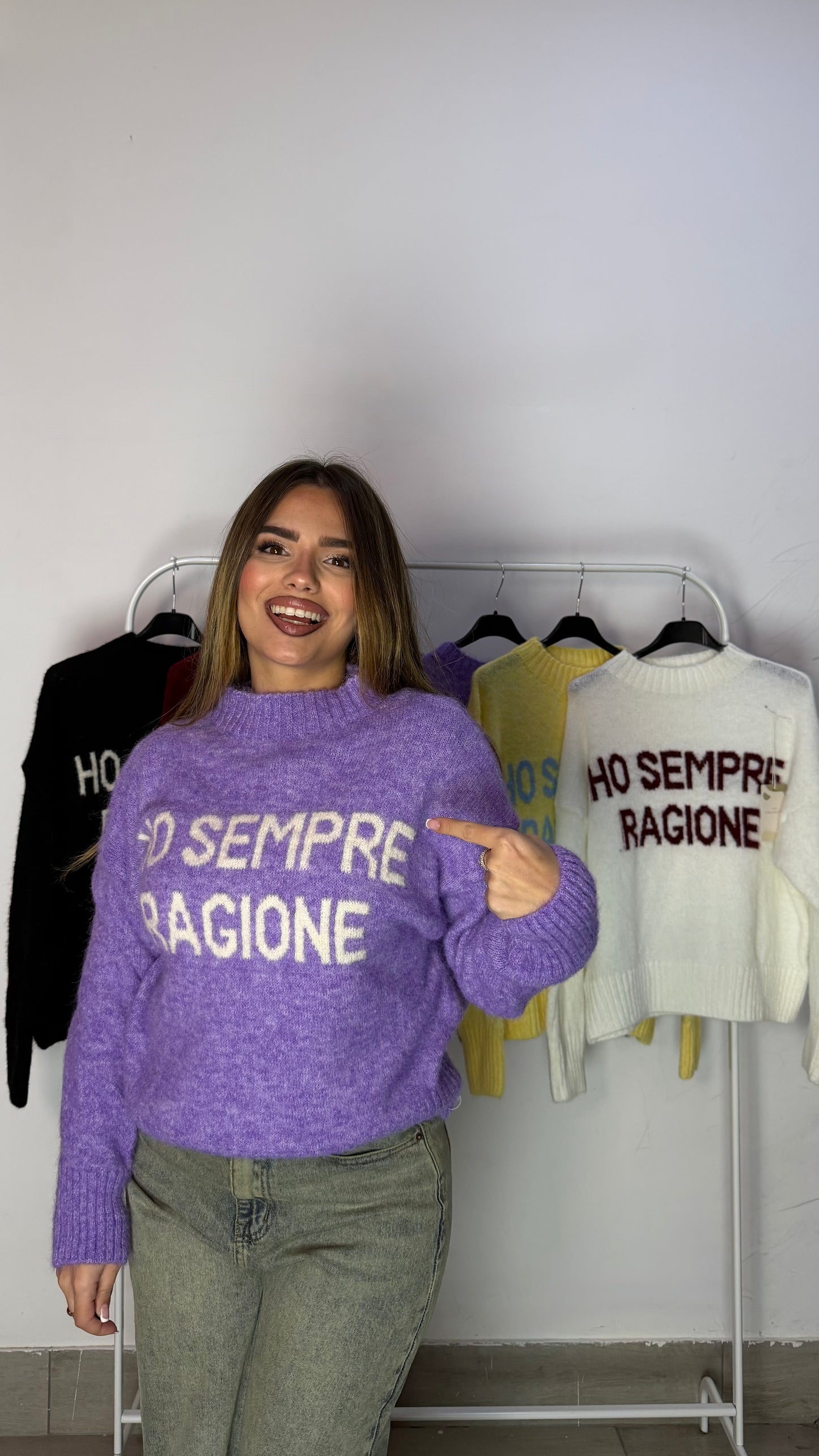 Maglioncino Ho Sempre Ragione Viola 3071
