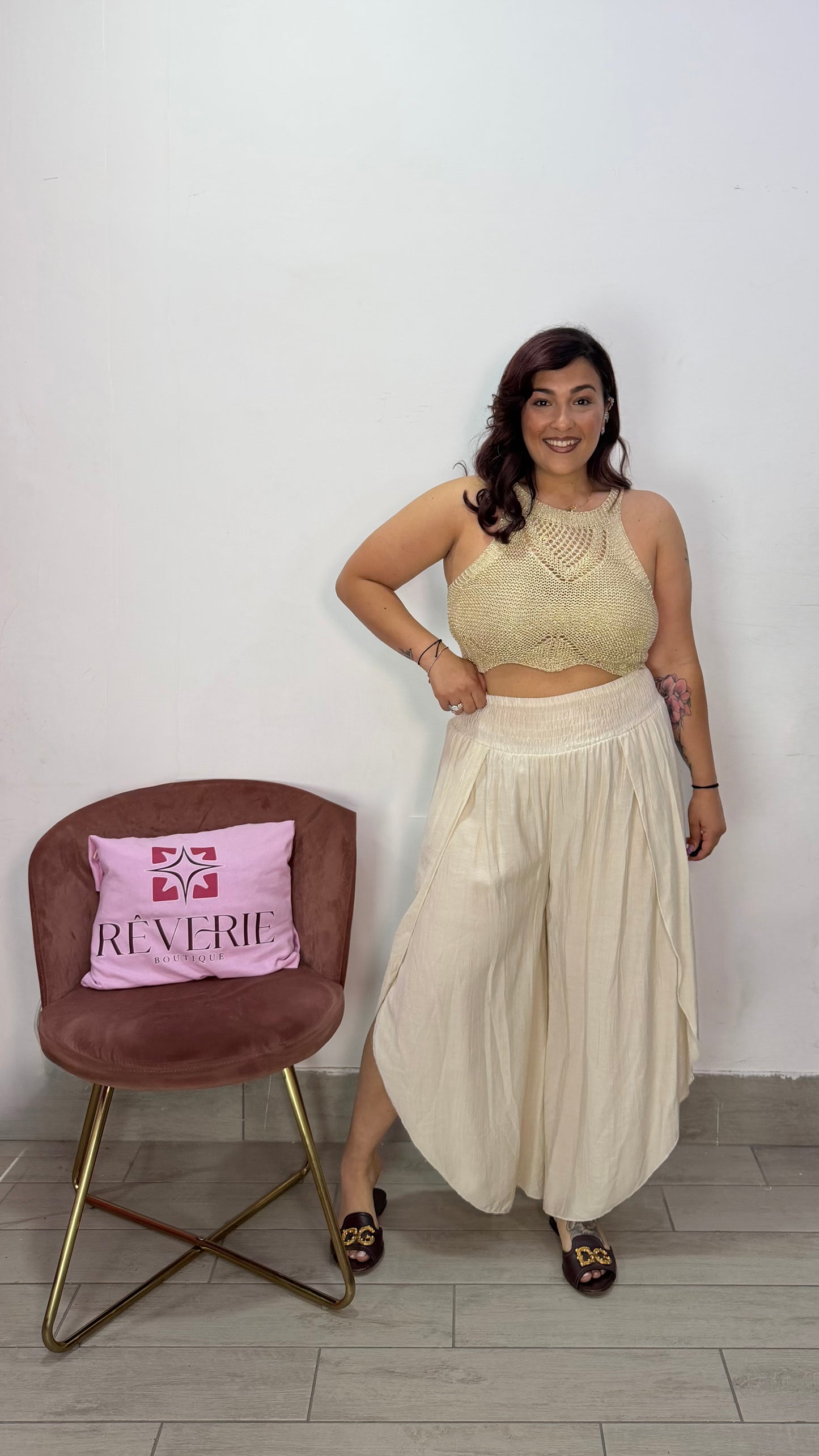 Pantalone Jasmine beige 8003