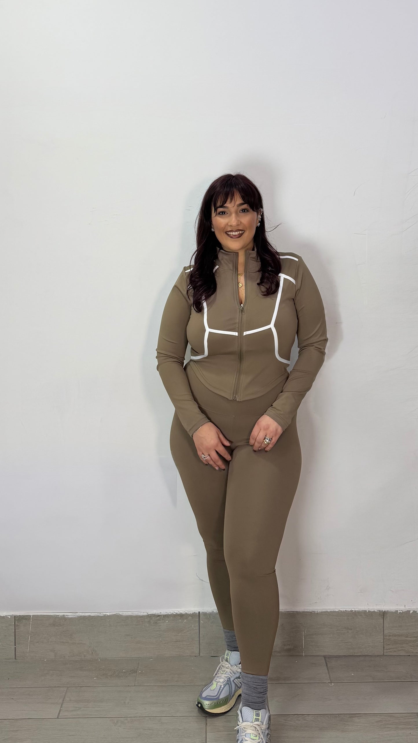 Coordinato Set Run in Lycra Verde Oliva RTT59279