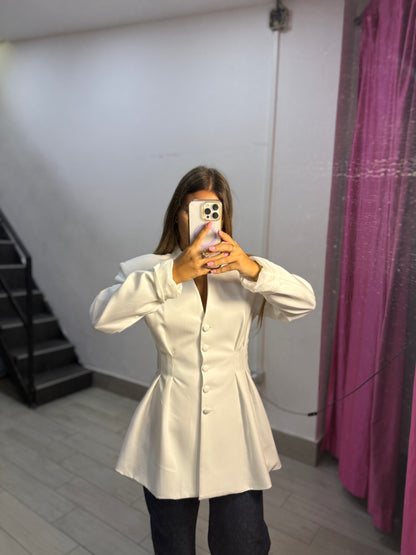 giacca bianca con bottoni 6785