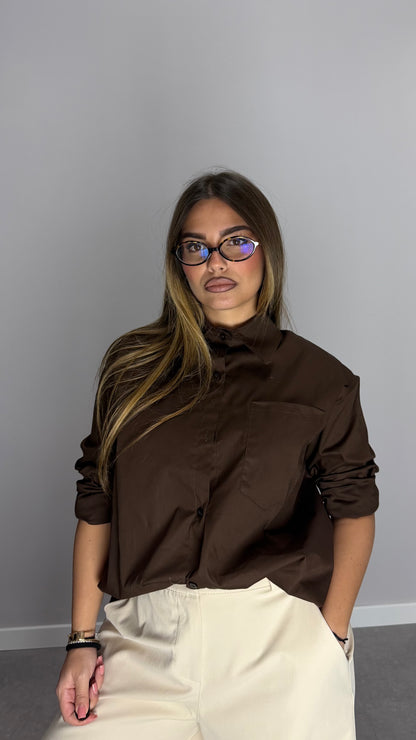 Camicia Soul con Taschino Marrone 22588