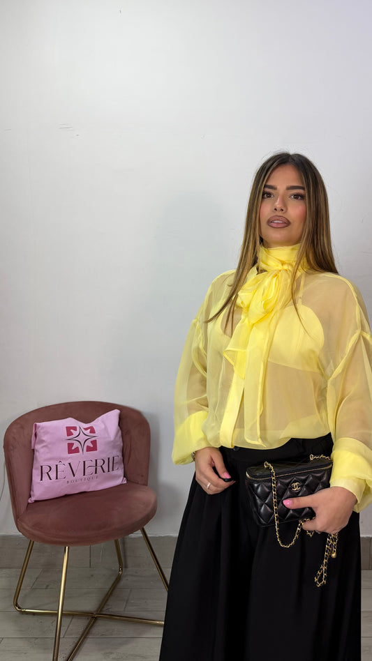 Camicia Nina Gialla con bralette 19381