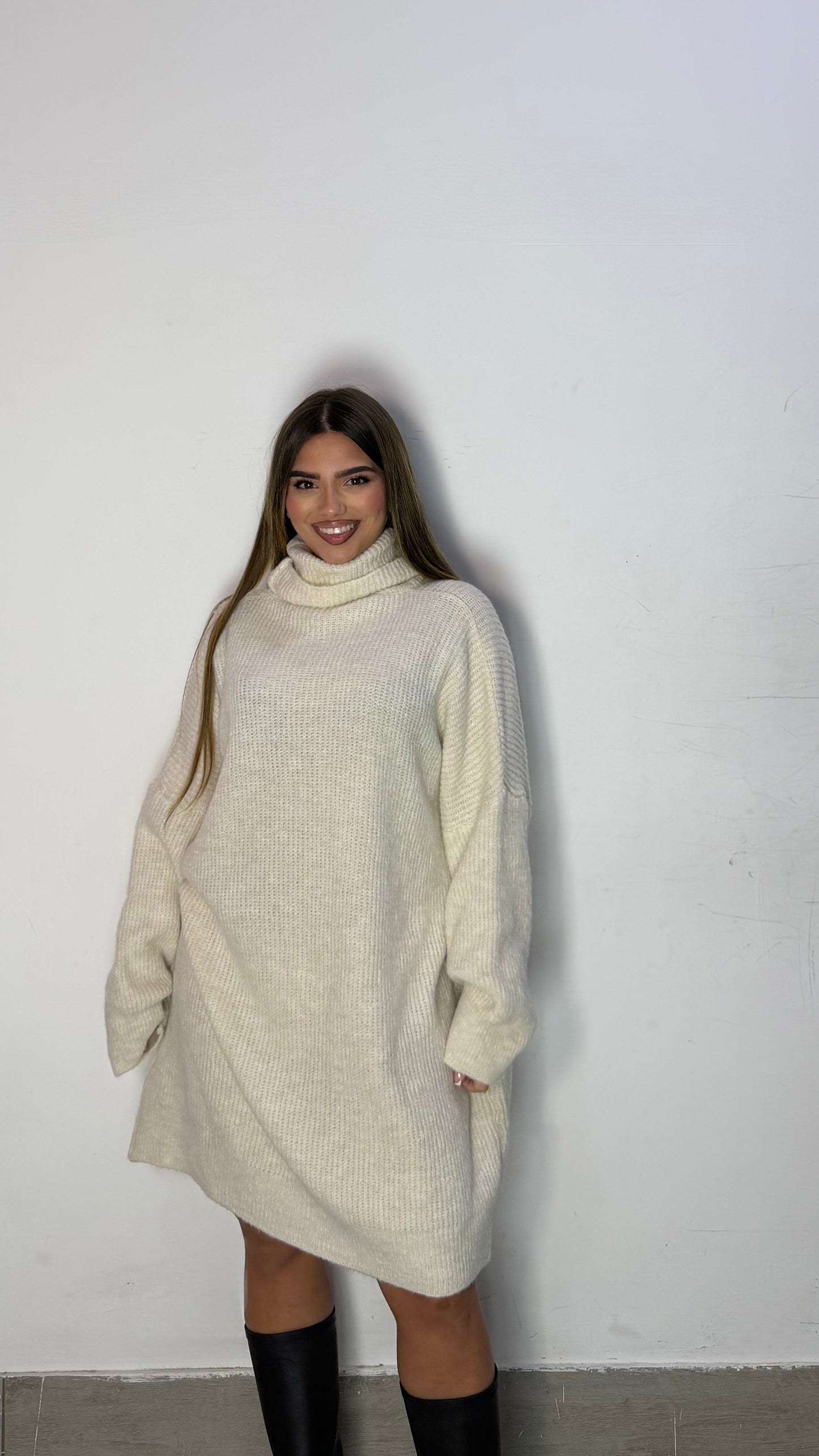 Maxi Pull Luna Lana Bianco 24788