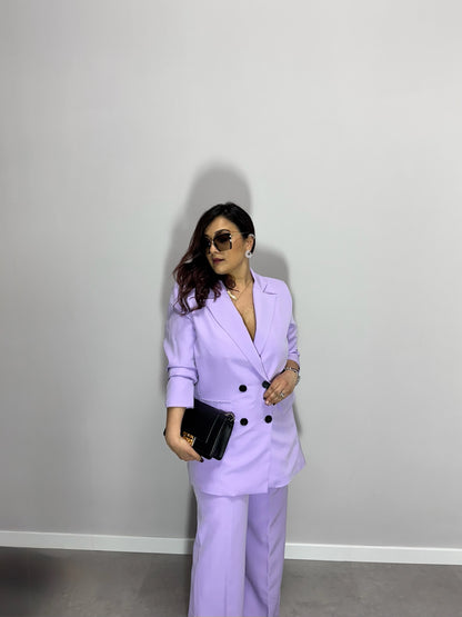 Tailleur viola doppio petto M11093