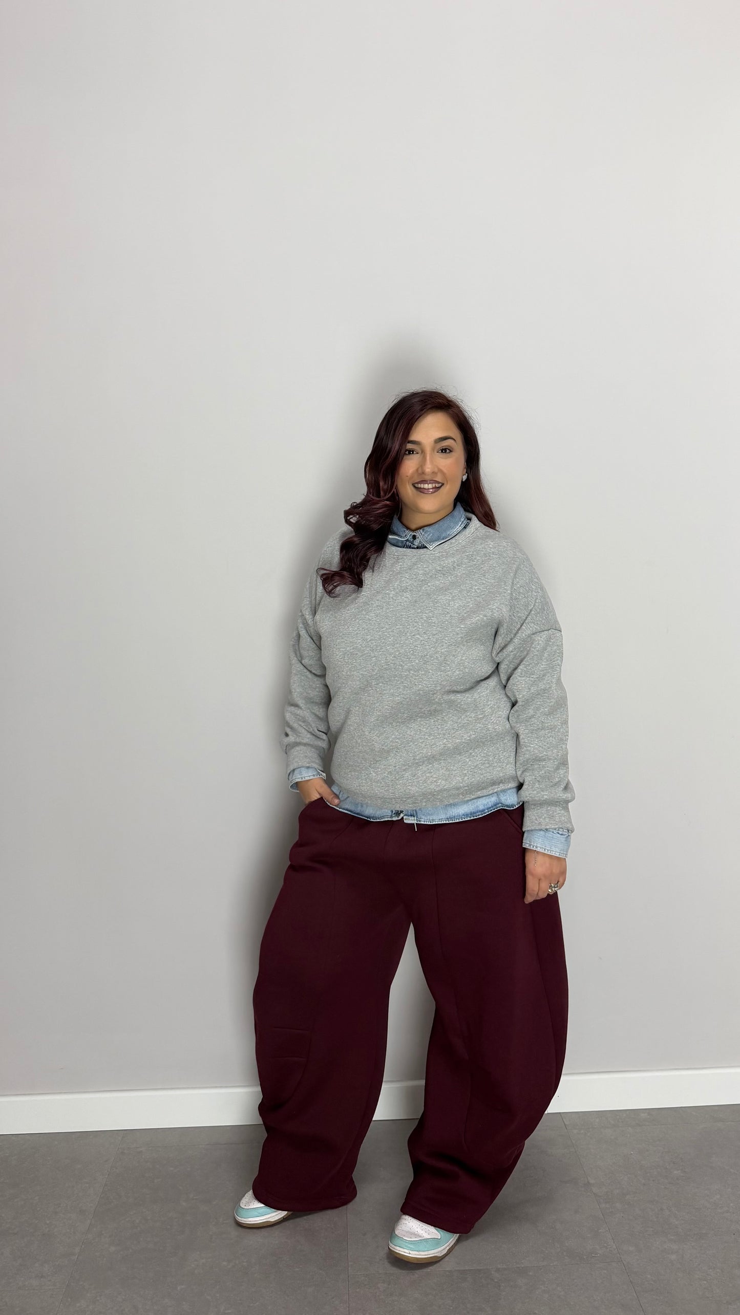 Pantalone in Tuta Felpato BellaBalloon Bordeaux MAR66685